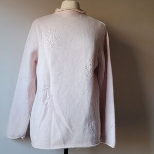 Jillian Jones, Elegant Pink Women's Sweater 70% Wool, 20% Angora, Size M